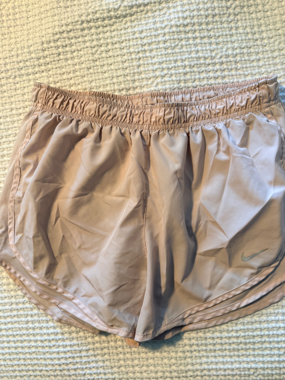 Nike Women's Light Blush Athletic Shorts with Swoosh